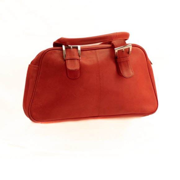Red Leather Handbag Purse - Picture 4 of 4